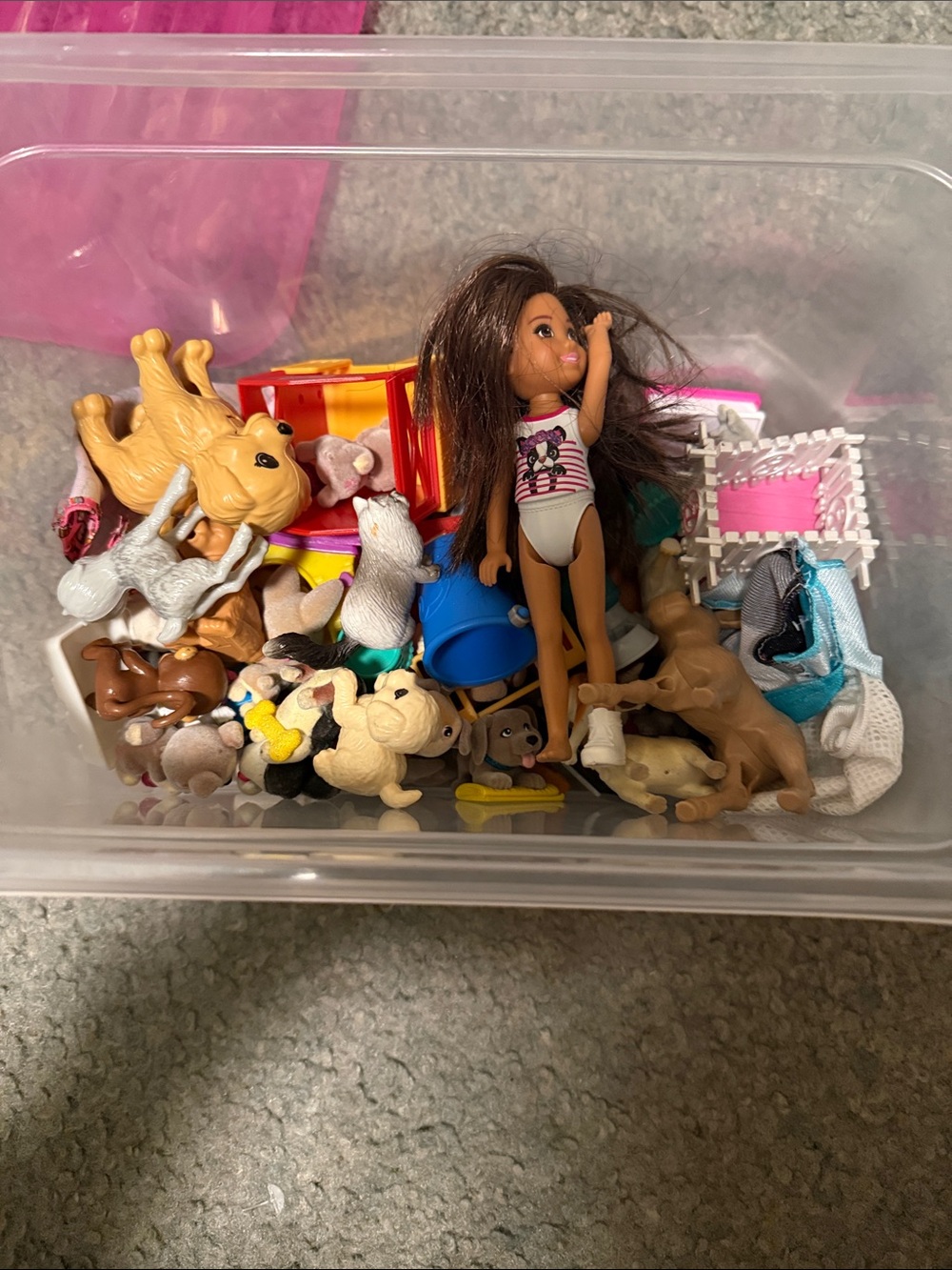 Bundle of Barbie pets and misc